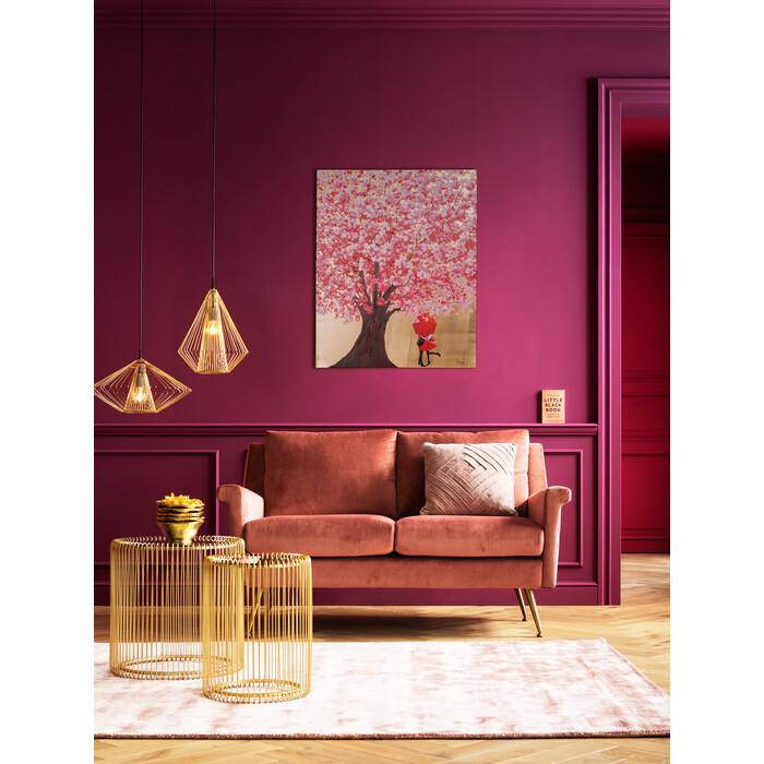Cuadro Touched Flower Couple oro rosa 80x100cm