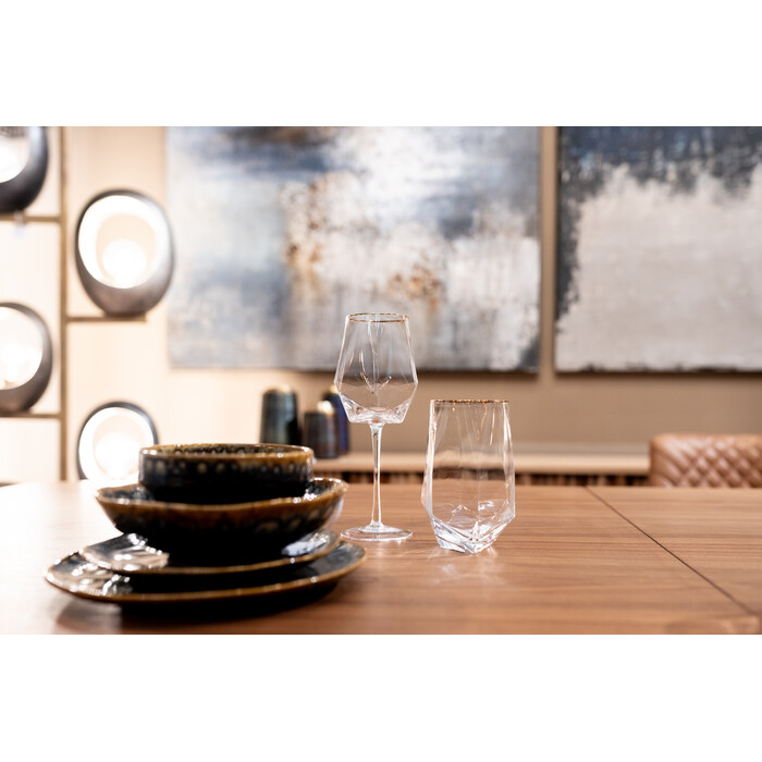 [52214] Verre à eau Diamond doré Rim - 2