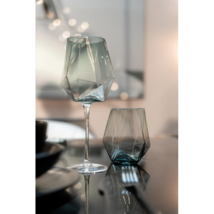 [52216] Wine Glass Diamond Smoke - 2