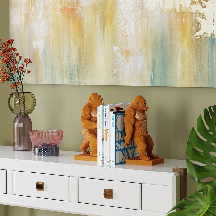 Bookend Gorilla Orange (2/Set)