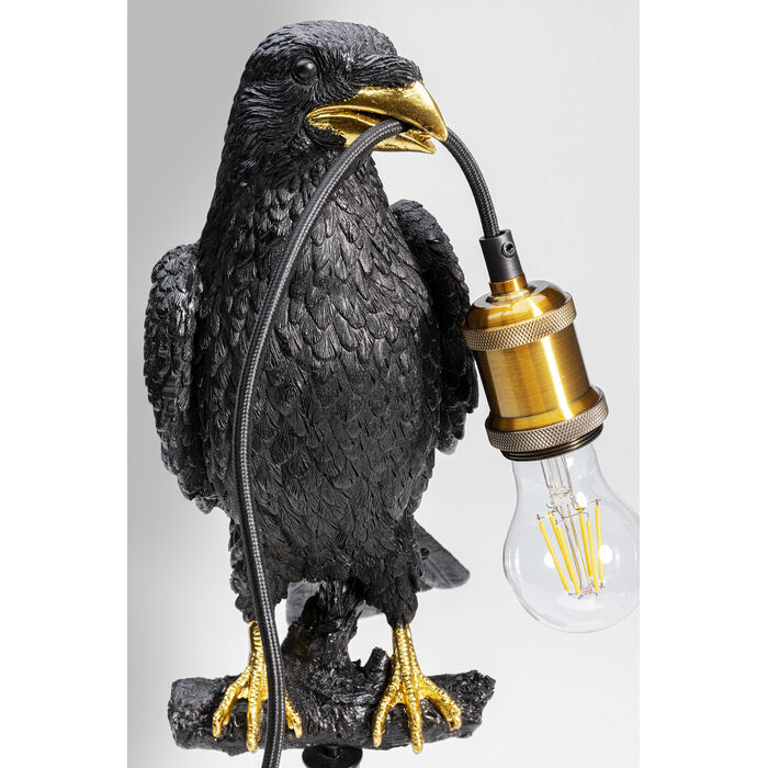 [52705] Lámpara mesa Animal Sitting Crow mate negro 61cm - 3
