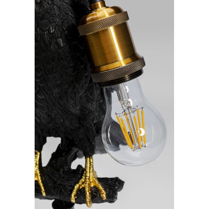 [52705] Lámpara mesa Animal Sitting Crow mate negro 61cm - 4