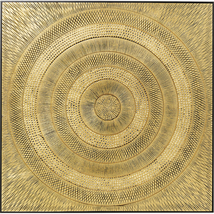 Object Picture Art Circle Gold 120x120cm