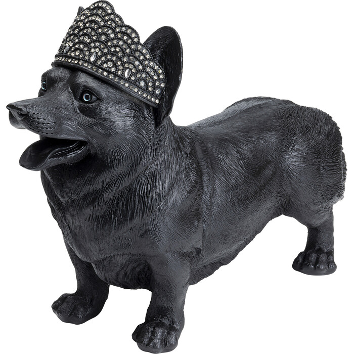 Figura deco Royal Standing Corgi negro 52cm