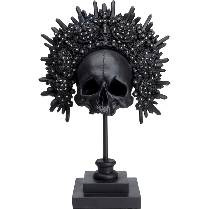 [52821] Objet décoratif King Skull noir 49cm