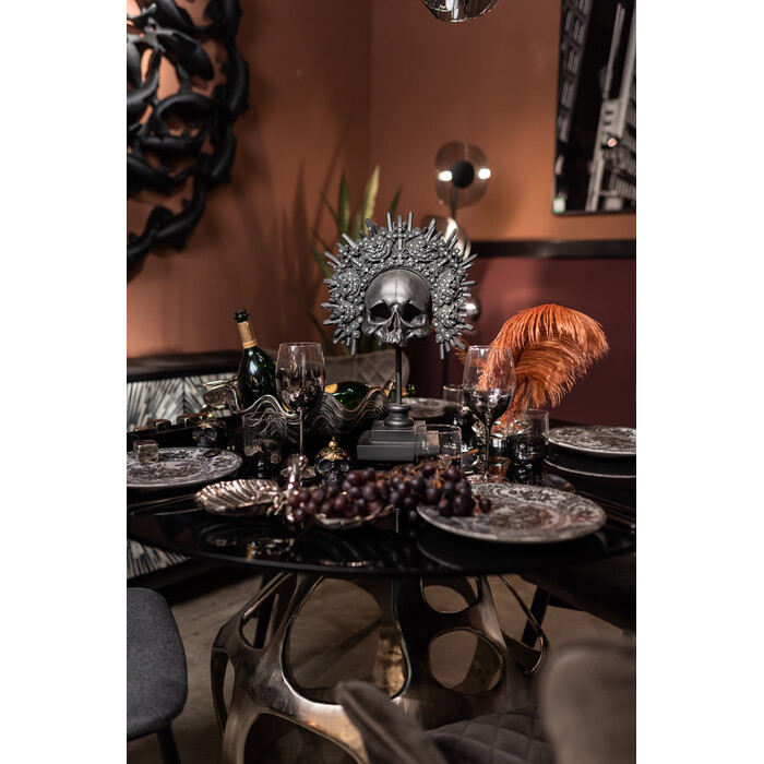 [52821] Objet décoratif King Skull noir 49cm - 2
