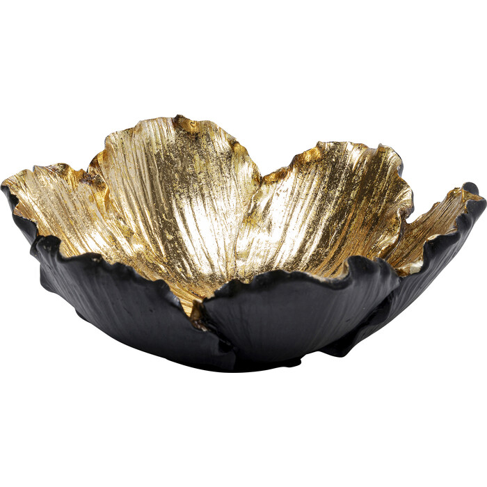 Cuenco Flower Bloom negro oro Ø20cm