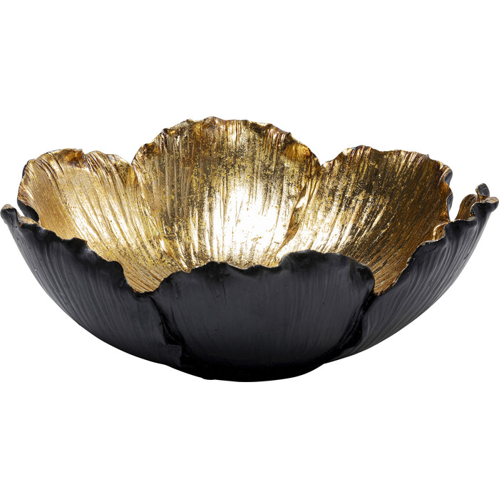 Cuenco Flower Bloom negro oro Ø25cm