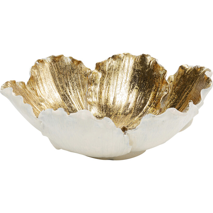 Cuenco Flower Bloom crema oro Ø20cm