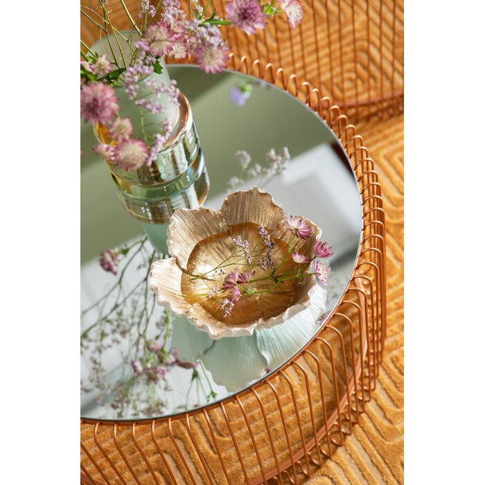 Cuenco Flower Bloom crema oro Ø20cm