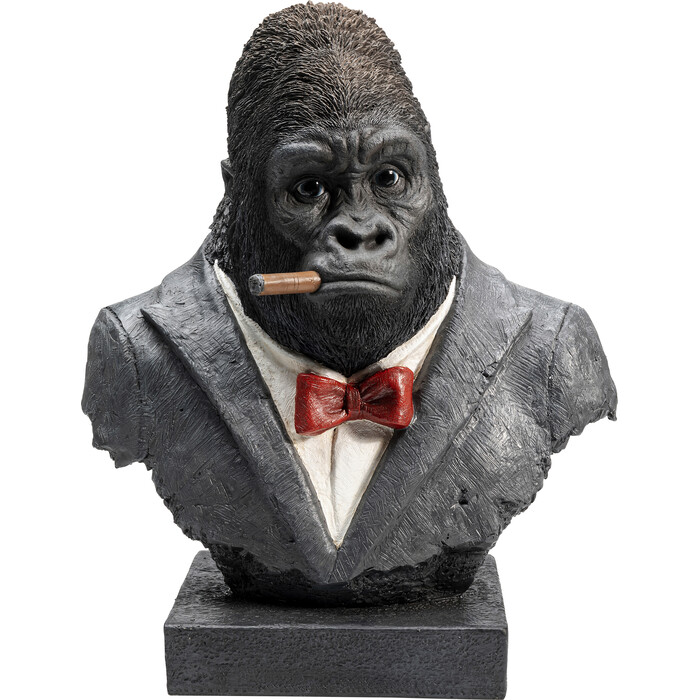 [52875] Deco Object Smoking Gorilla 48cm