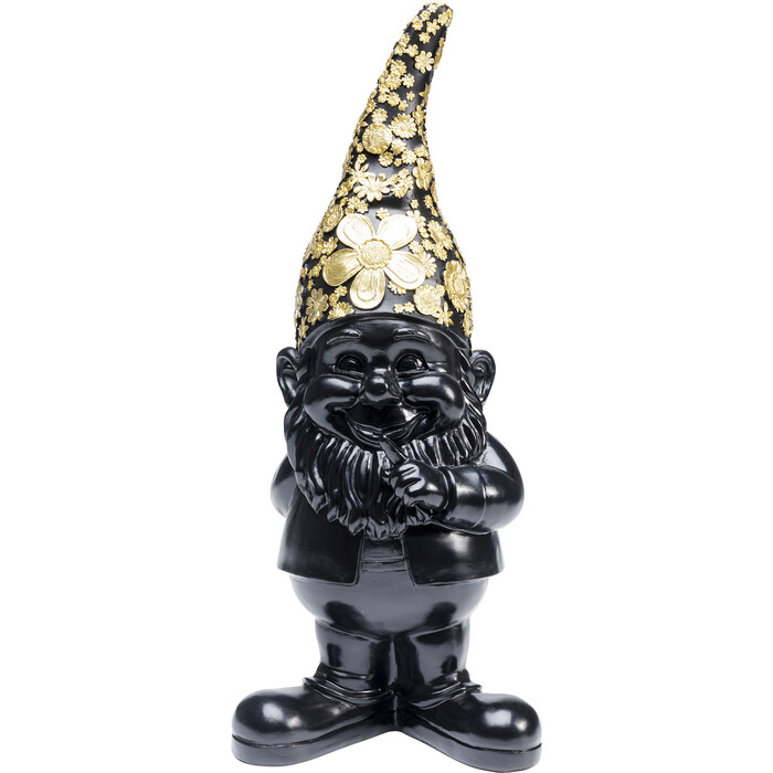 Figura deco Gnomo Standing negro oro 46cm
