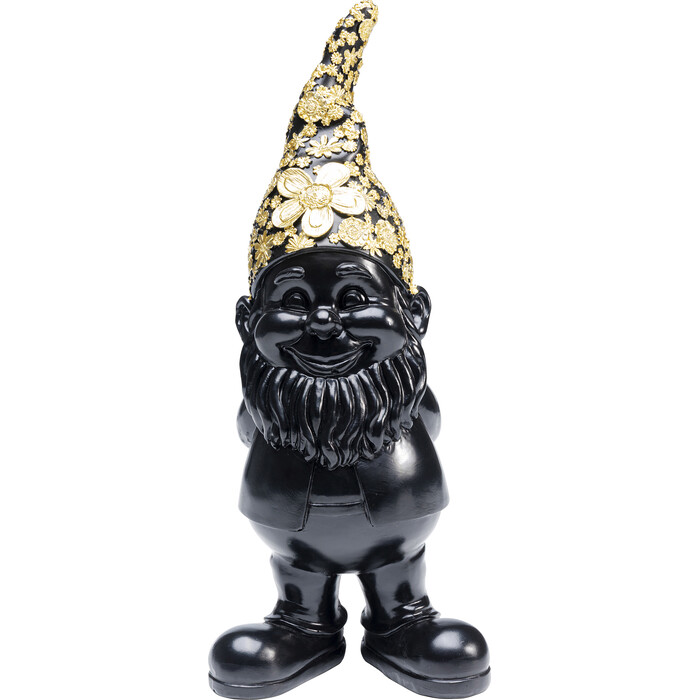 Figura deco Gnomo Standing negro oro 30cm