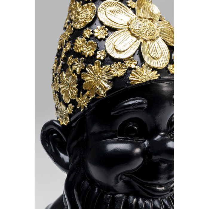 [52948] Figura deco Gnomo Standing negro oro 30cm - 3