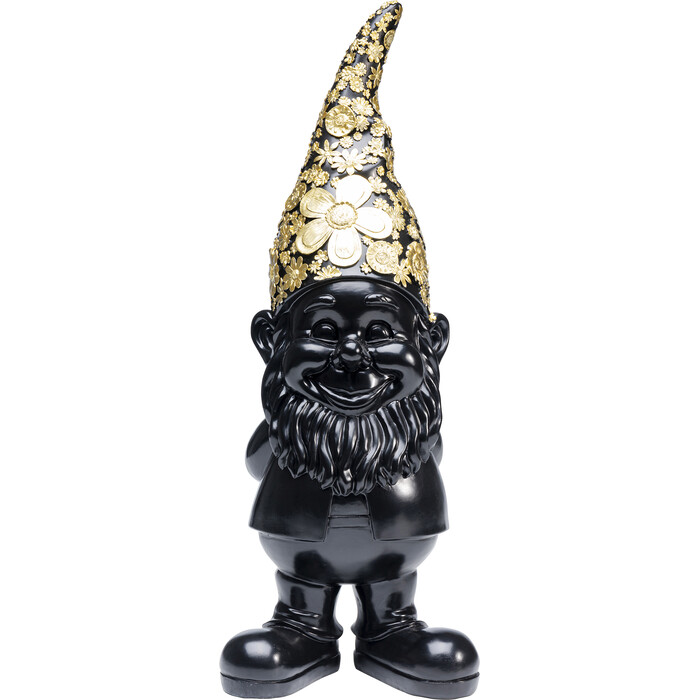 Figura deco Gnomo Standing negro oro 61cm