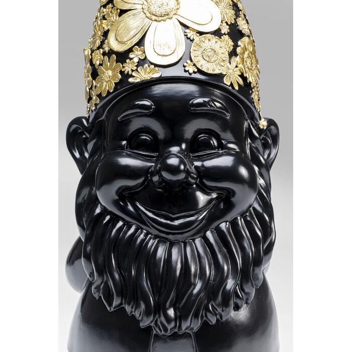 [52949] Deco Figurine Gnome Standing Black Gold 61cm - 3