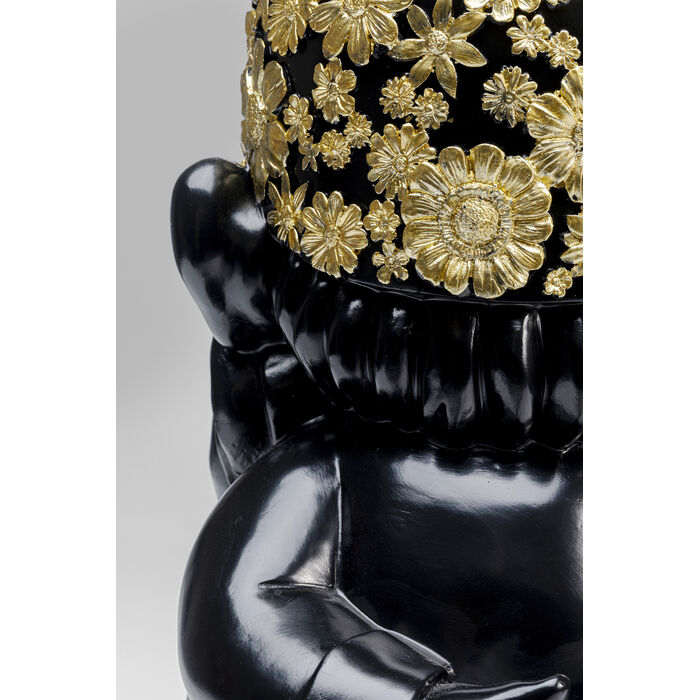 [52949] Deco Figurine Gnome Standing Black Gold 61cm - 4