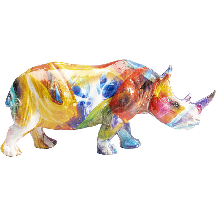 Figura deco Colored Rhino 17cm