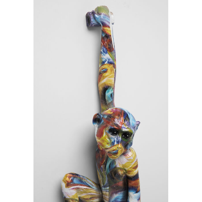 [53007] Wall Object Hanging Ape Colorful 17x67cm - 3