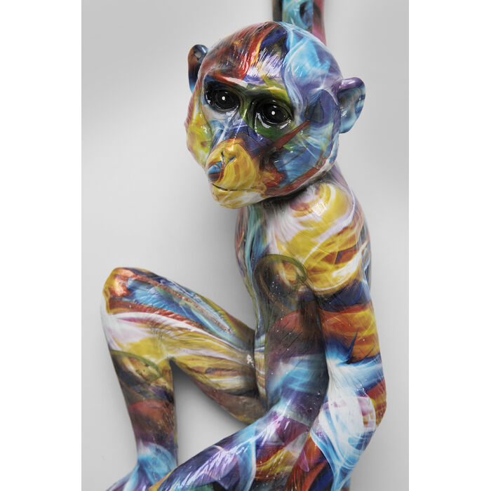 [53007] Wall Object Hanging Ape Colorful 17x67cm - 4