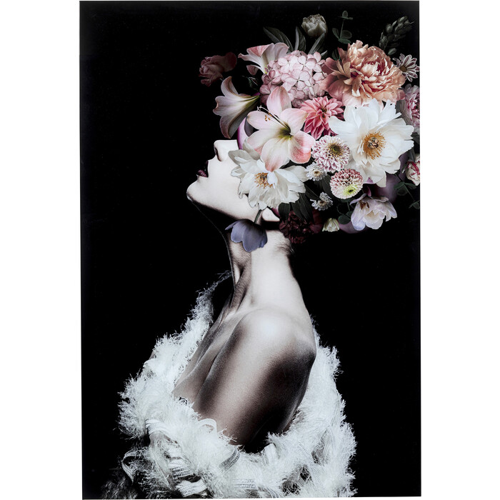 Cuadro cristal Flowery Beauty 80x120cm