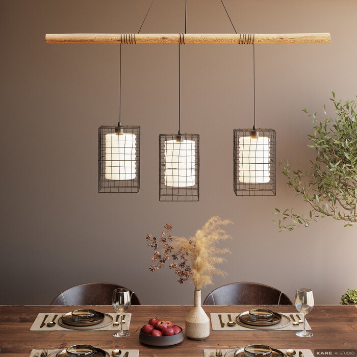 Pendant Lamp Three Grids 120cm
