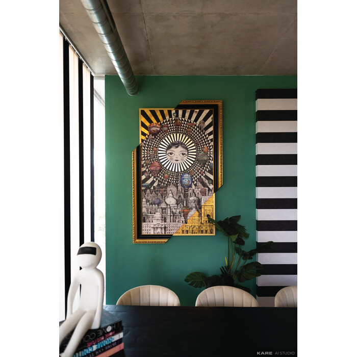 [53363] Framed Picture Balloons 110x174cm - 2