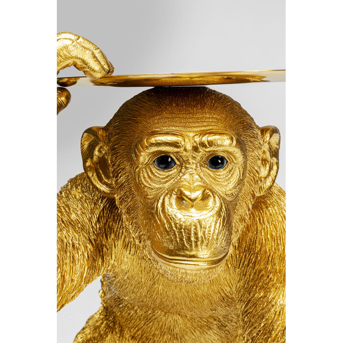 [53411] Figura deco Butler Playing Chimp oro 52cm - 3