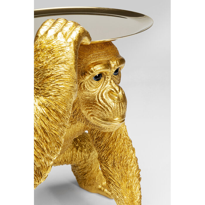 [53411] Figura deco Butler Playing Chimp oro 52cm - 4