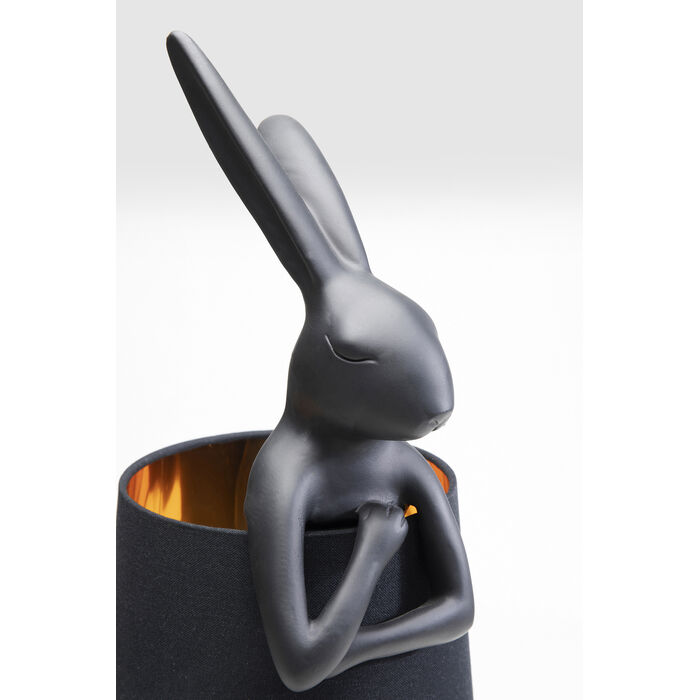 [53473] Table Lamp Animal Rabbit Matt Black 68cm - 3