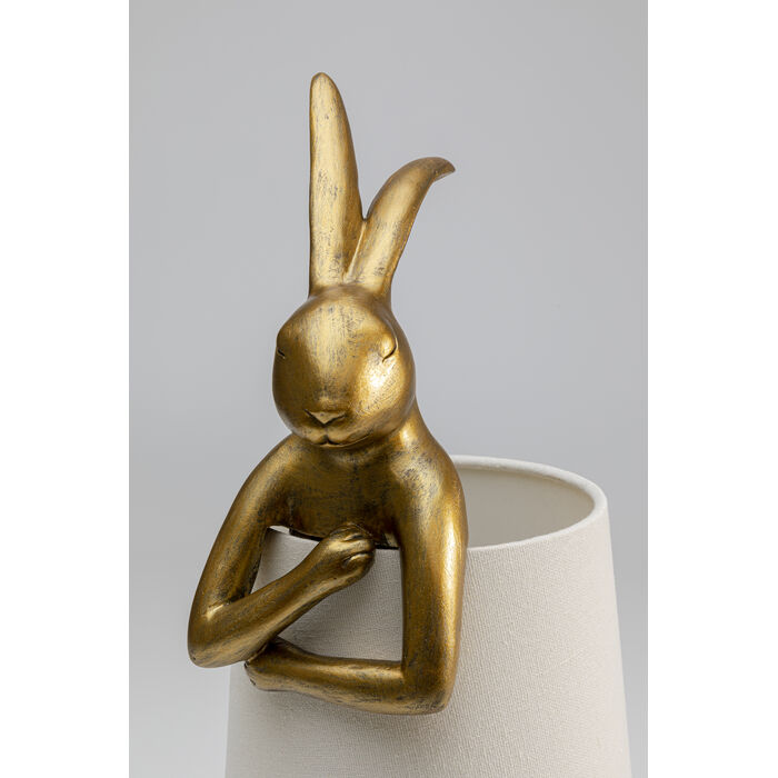 [53474] Lampe à poser Animal Rabbit doré/blanc 50cm - 3