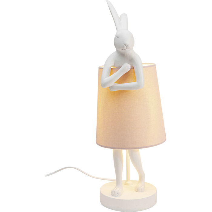 Lámpara mesa Animal Rabbit blanco/rosa 50cm