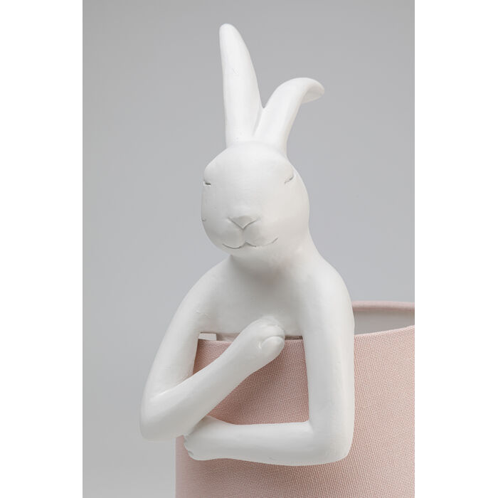 [53475] Table Lamp Animal Rabbit White/Rose 50cm - 3