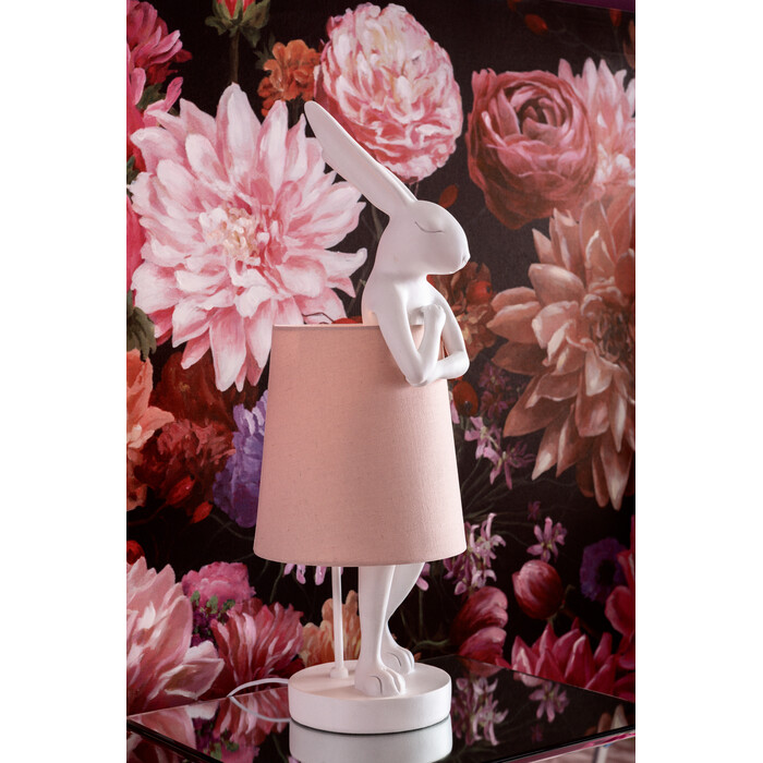 Lámpara mesa Animal Rabbit blanco/rosa 50cm