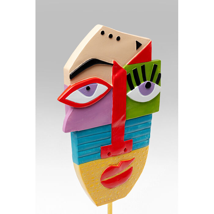 [53554] Deco Object Abstract Face Multicolour 52cm - 3
