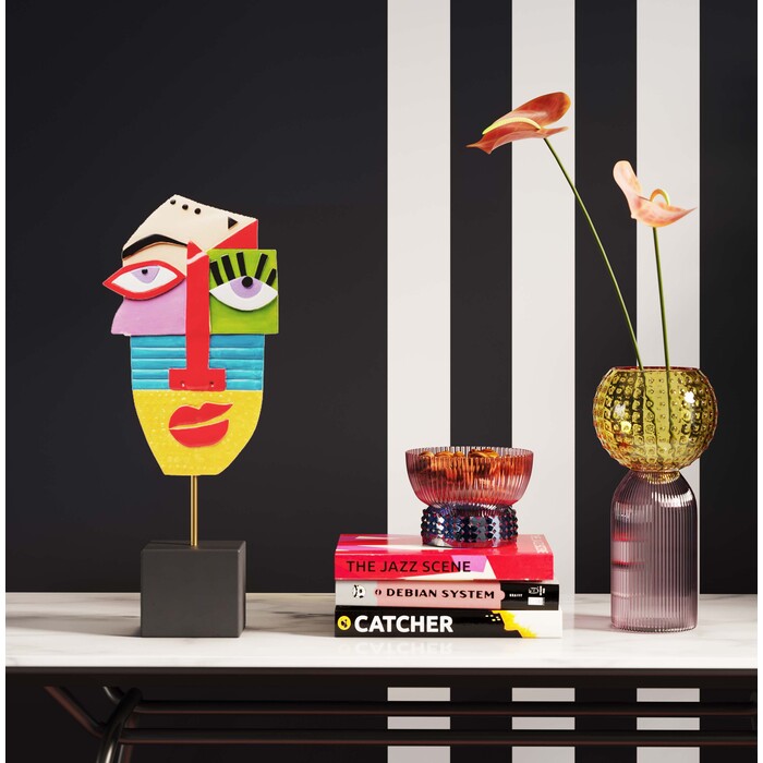 [53554] Deco Object Abstract Face Multicolour 52cm - 1