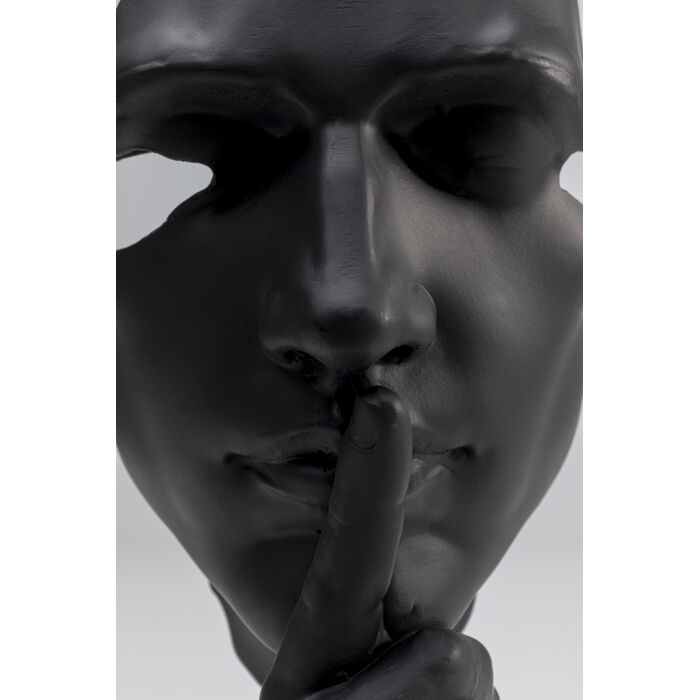 [53684] Deco Object Quiet Face Black 31cm - 4