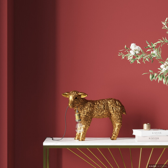 Lámpara mesa Animal Flower Sheep oro 36cm
