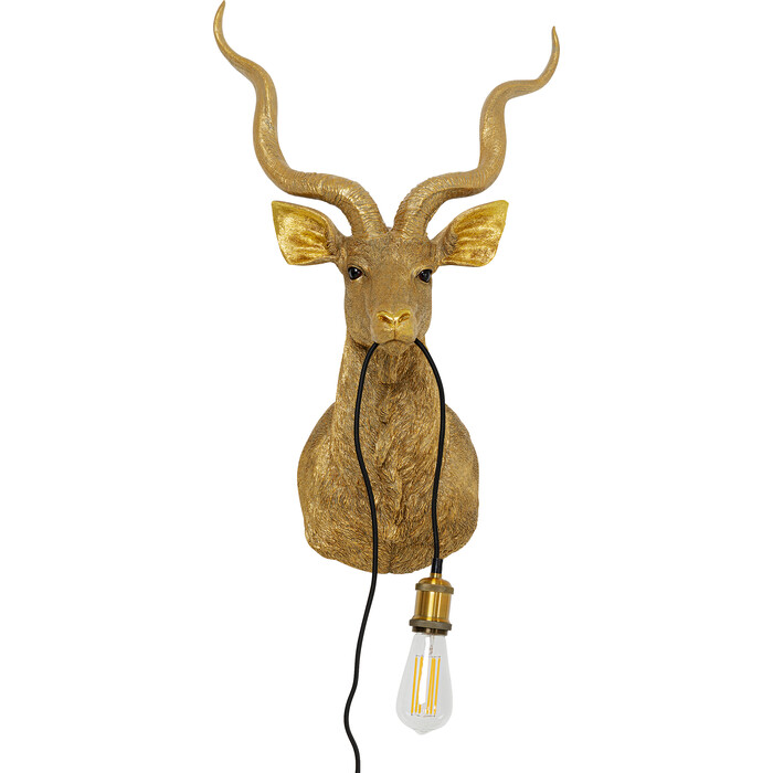 Lámpara pared Animal Goat oro 45x74cm