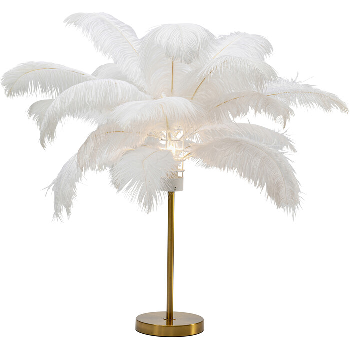 Lámpara mesa Feather Palm blanco 60cm