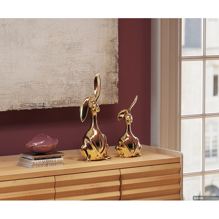 [53806] Figurine décorative Bunny doré 37cm - 2