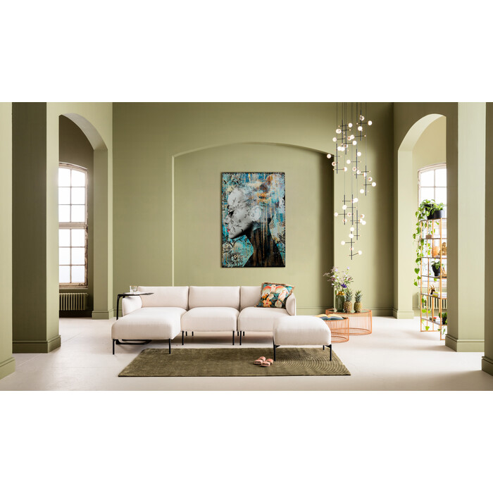 Cuadro cristal Lady Flower 100x150cm