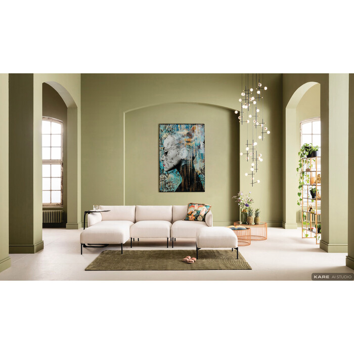 Gambar Kaca Lady Flower 100x150cm