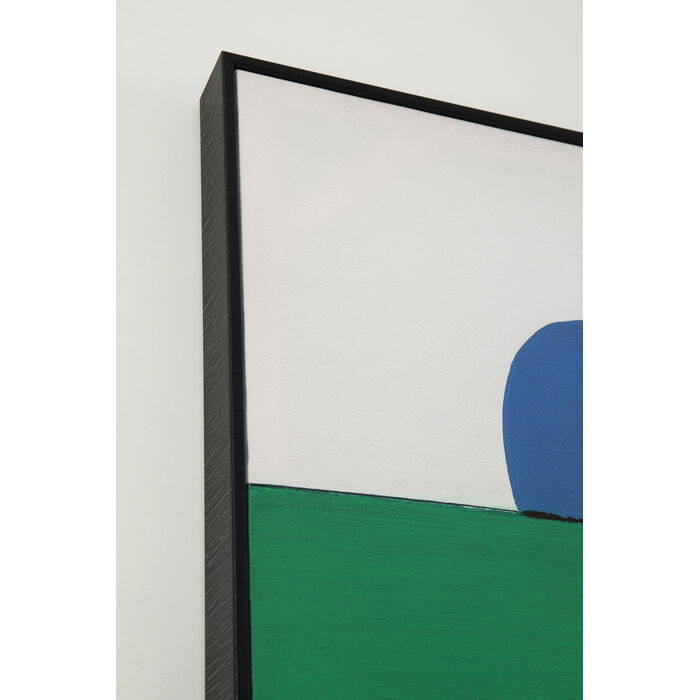 [53900] Tableau encadré Abstract Shapes vert 73x143cm - 3
