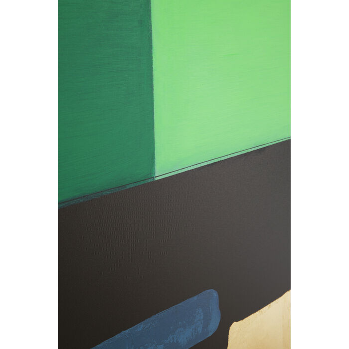 [53900] Tableau encadré Abstract Shapes vert 73x143cm - 4