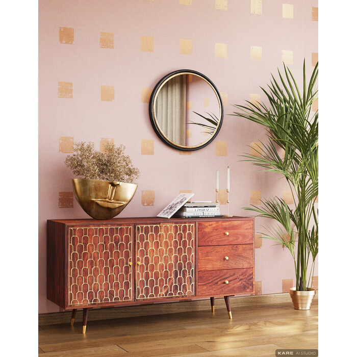 [53915] Vaza Half Face Gold 46cm - 1