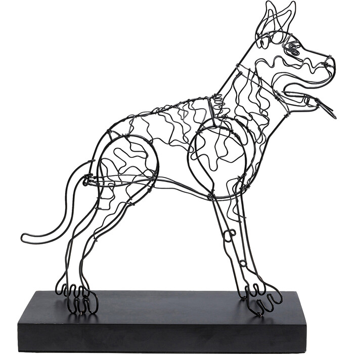 [53943] Objet décoratif Wire Attack Dog 36cm