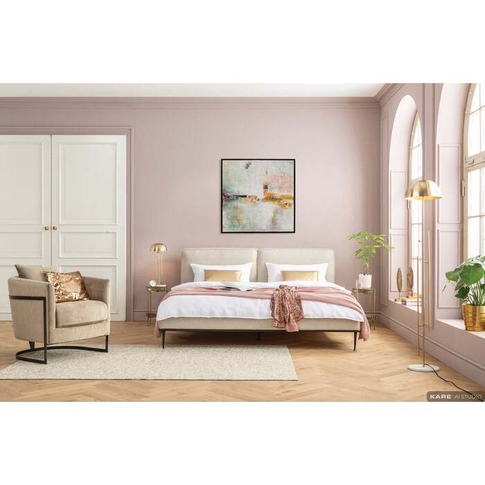 Framed Picture Dust Gold 120x120cm