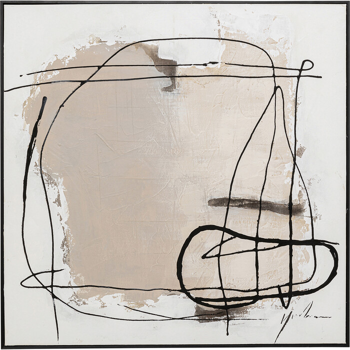Framed Picture Dust Grey 100x100cm