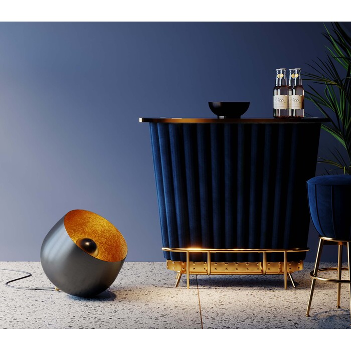 Floor Lamp Apollon Smooth Graphite Ø50cm